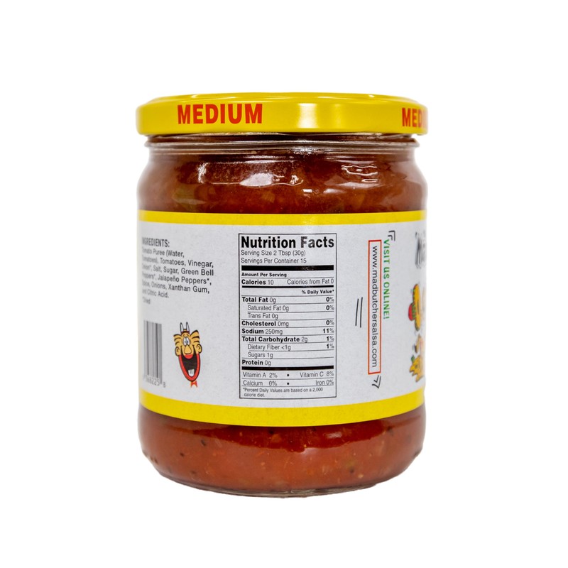 Mad Butcher Medium Salsa 16 oz Jar
