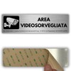 LEIASA | Targa Videosorveglianza - 5x18 cm - Alluminio -