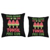 Tonsil Recovery Tonsil Removal Tonsillitis Survivor Tonsil Throw Pillow