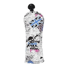 UT Waterproof UT Golf Headcover Head Cover with Conversion Doug Skull USA / England Flag Camouflage (Skull England x Blue)