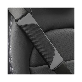 Osilly 2PCS Car Seat Belt Cover, Carbon Fiber Seatbelt Shoulder Protection, Soft Car Seat Belt Strap Cushion Protect Your Neck and Shoulder, Car Accessories Seat Belt Pad for Car Truck (Black/Gray)
