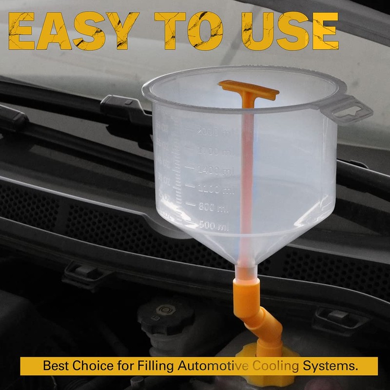 ELEAD No-Spill Coolant Funnel Kit - 19-Piece Radiator Funnel burping