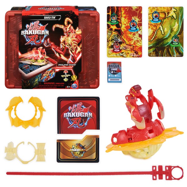 Bakugan Baku-tin with Special Attack Mantid, Customizable, Spinning Action Figure