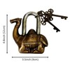 Purpledip Brass Padlock/Lock in Antique Handmade Camel Shape for Security