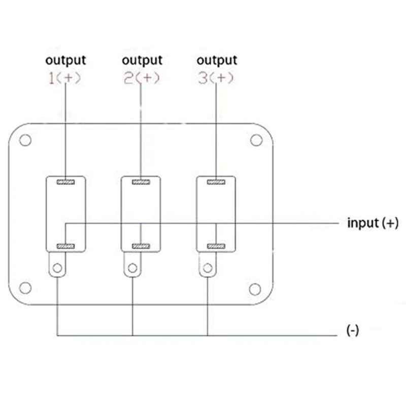 12V 20A Rocker Switch Panel 3Red LED Toggle Switch Quick