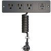 Recessed Furniture Drawer Outlet with 3 Fast-Charging USB Ports &