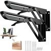 Barley Ears Shelf Bracket 2Pcs 12in Folding Shelve Brackets Heavy