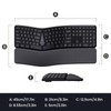 LIZRROT Wireless Ergonomic Keyboard, Split Keyboard with Wrist Rest and