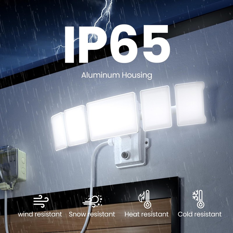 Olafus 120W Plug in Flood Lights Dusk to Dawn LED