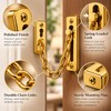 Stainless Steel Door Chain Lock, Heavy Duty Spring Loaded Press
