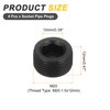 sourcing map 4Pcs Male Thread Socket Pipe Plugs, M20-1.5x12mm Carbon