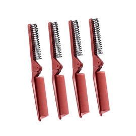 WOONEKY Portable Hair Styling Comb 4pcs Barber Combs Professional Hair Combs Folding Design Anti-static Constant Tooth for Haircut
