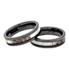 Deer Antler Ring in Black Ceramic 6mm Comfort Fit Wedding