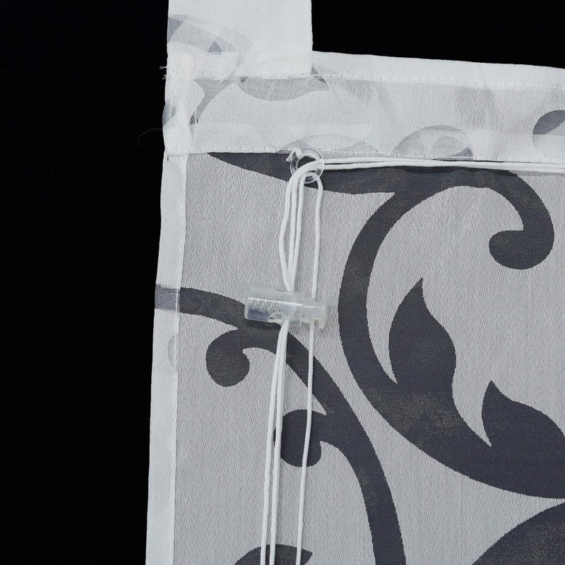 Joyswahl Jessica Roman Blind Burn-Out Curtains with Loops, White, BxH