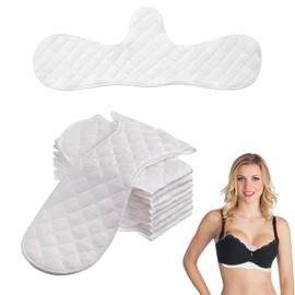 Pack of 10 / 20 Bra Inserts Sweating, Underbust Sweat Protection, Reusable Cotton Bra Inserts, Washable Under Breast Sweat-Absorbing Pads Bra Sweat Pads, a