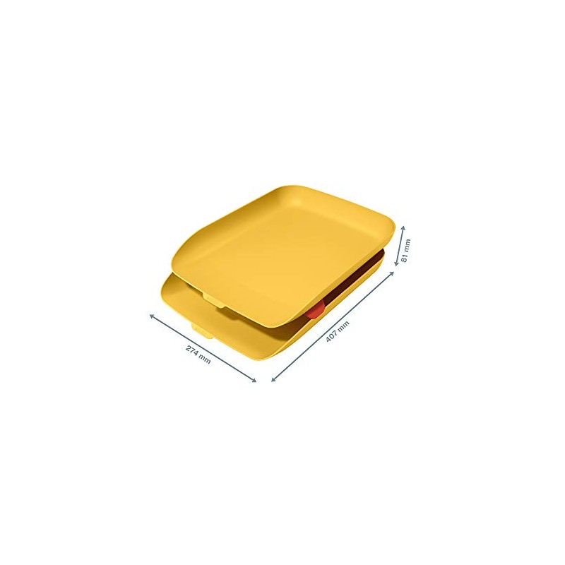 LEITZ Cosy Series 53581019 A4 Letter Tray, Set of 2