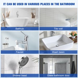 Bathroom Descaler Spray, 2 PCS Stubborn Stains Cleaner, Bathroom Foam Cleaner Spray, Bubble Cleaner Foam Spray, All Purpose Rinse Cleaning Foam for Bathroom