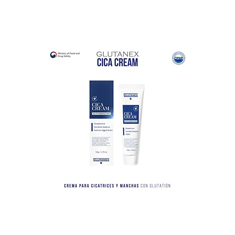 Glutanex™ CREMA DESVANECEDORA CICA Cream / Crema Post Tratamiento /