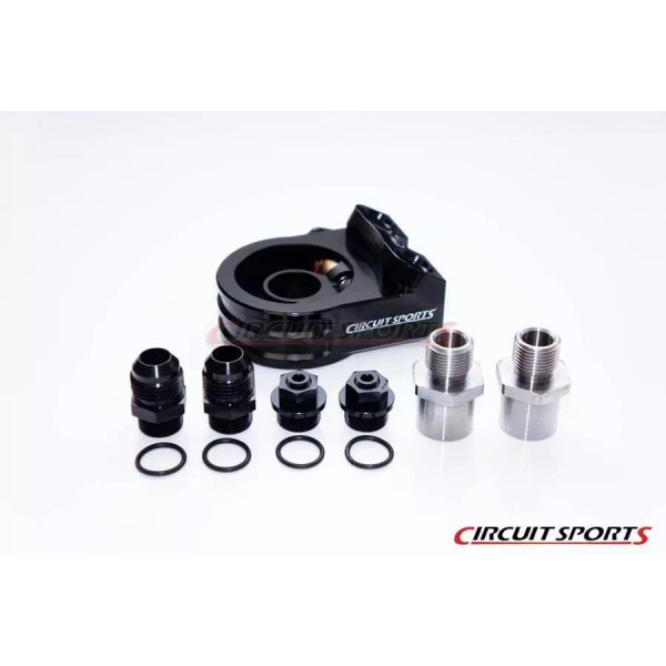 Circuit Sports Billet Aluminum Thermostatic Angled Oil Cooler Adapter Kit