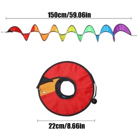 4 Pieces Rainbow Hanging Wind Spinners Outdoor,Colorful Wind Socks for Outside Yard and Garden,Rotating Outdoor Decor Sculptures for Front Yard Landscaping Backyard Gardens