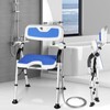 DEWEL Foldable Shower Chair for Elderly and Disabled, Folding Shower