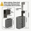 Toilet Tank Tablet Holder,Adjustable Holder-Hanging Bleach Tablet Bracket with 6