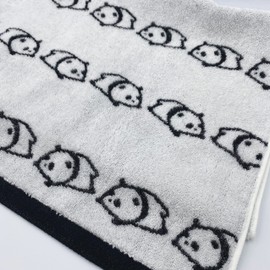 Imabari Towel Panda Mini Bath Towel 18"×43" Made in Japan Imabari 100% Cotton Skin-friendly Cute 100% Cotton Panda Pattern Kindergarten Nursery Panda Goods Bath Towel Face Towel Big Face Towel (Panda