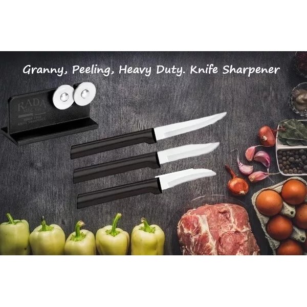 Rada 4 Pc Set Granny, Peeling, Heavy Duty Paring, Knife