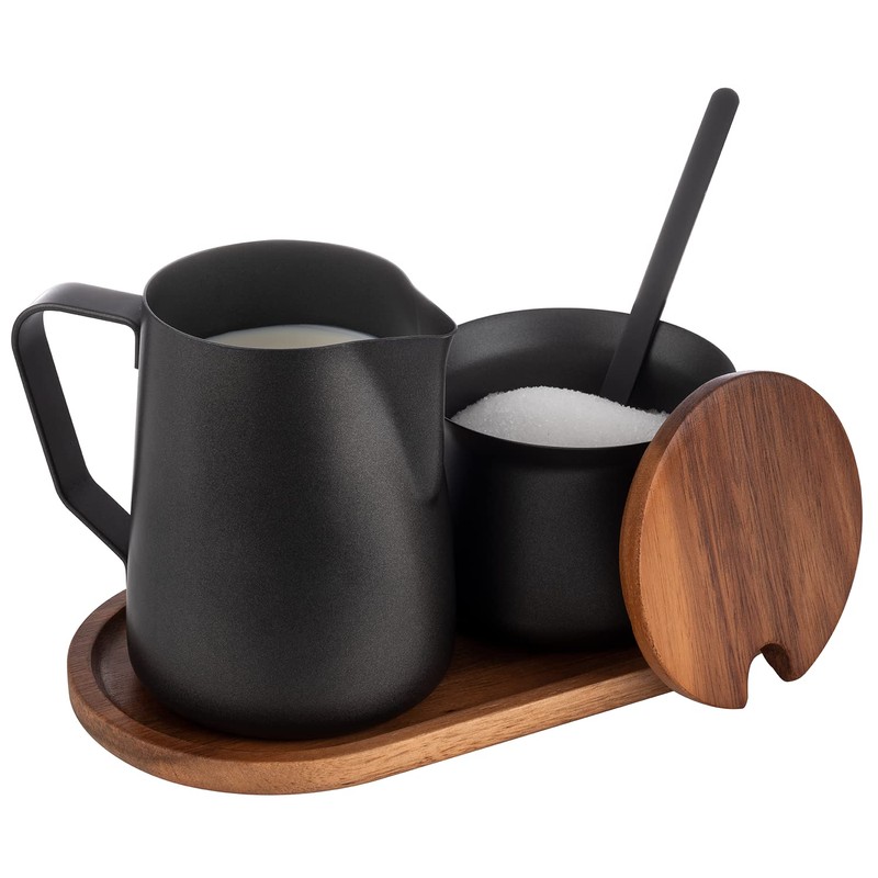 APS 634 Milk and Sugar Set 5 Pieces Acacia Wood