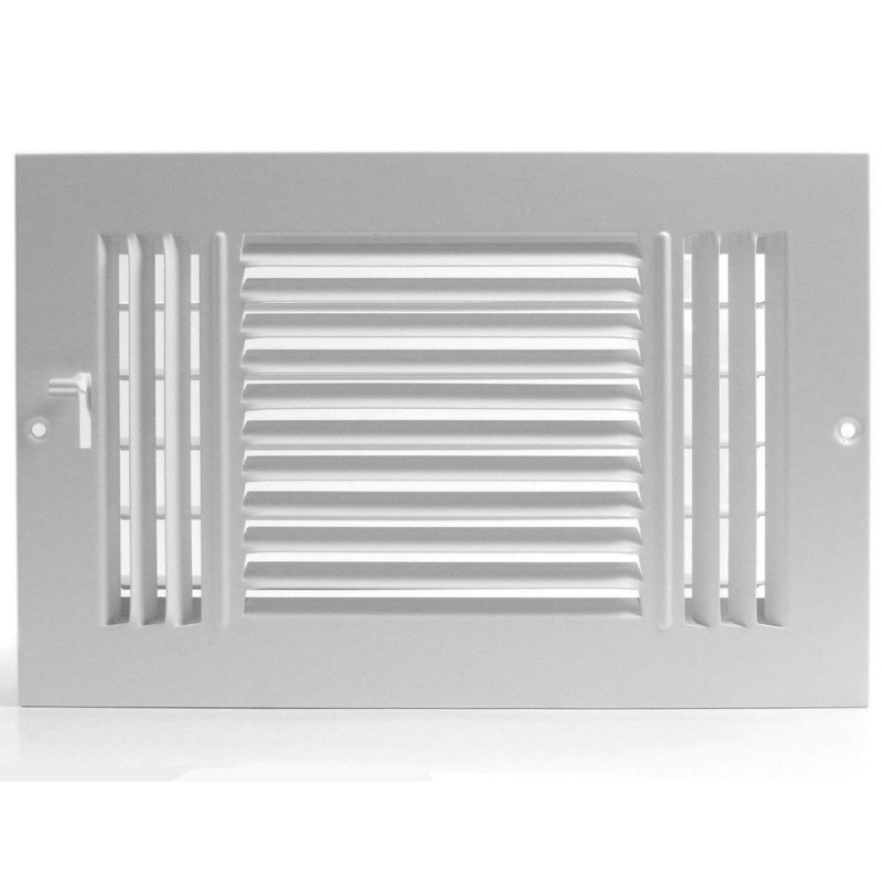 HVAC Premium 8x6 Duct Opening 3-Way AIR Supply Grille -