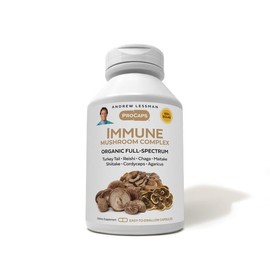 ANDREW LESSMAN Immune Mushroom Complex 60 Capsules – Organic Full Spectrum Blend of Seven Mushrooms – Supports Healthy Immune Function – No Additives. Mushroom Complex Supplement
