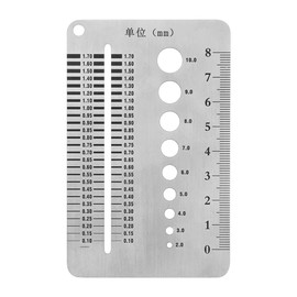 Smgda Bolt Thread Thread Gauge Screw Gauge Card Diameter Measuring Gauge Wire Drill Bit Gauge Diameter Gauge Outer Diameter Gauge Bolt Diameter Gauge Stainless Steel Nut Template