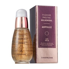 Charmzone Golden Seal Pure Gold 24k Whitening + Anti-Wrinkle Ampoule 30ml / Serum Essence Functional Elasticity Anti-Aging, 5 Pieces / 참존 골든실 순금 24k 미백+주름개선 앰플 30ml /세럼 에센스 기능성 탄력 피부노화방지, 5개