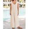 ZESICA Women's 2024 Summer Loose Jumpsuit Casual V Neck Sleeveless