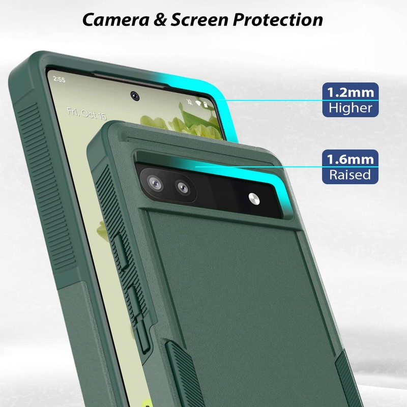 ZUSLAB Rugged Case for Pixel 6a Rugged Defender Protective Heavy