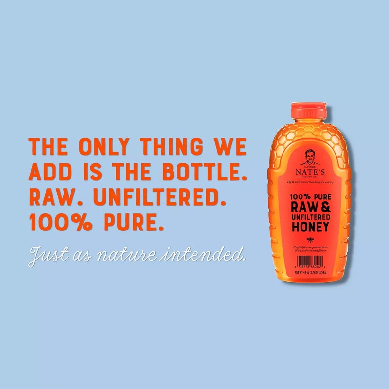 Nature Nate's 100% Pure Raw and Unfiltered Honey 44 oz.