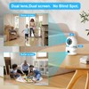 ENSTER 2K Indoor Camera for Home Security, Dual Lens Pet/Dog/Baby