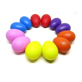 Yoshino Yugudani 6 Colors Egg Shaker, Egg, Maracas, Children, Educational Toy, Play Musical Instrument, Set of 12