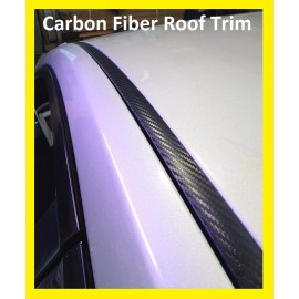 Aftermarket For 2005-2014 FORD MUSTANG BLACK CARBON FIBER ROOF TOP TRIM MOLDING KIT