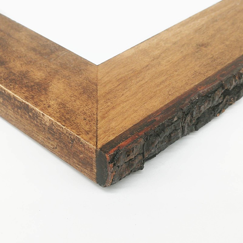 IKEREE 8x10 Picture Frames with Bark Edges, Rustic Wood Photo