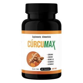 Cúrcumax Lenico | Suplemento Alimenticio con Cúrcuma, Jengibre, Boswellia y Vitaminas C y E | 60 Cápsulas de 500 mg | Libre de Gluten | Alta Calidad | Hecho en México