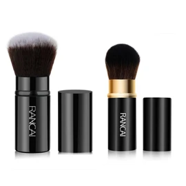 Pack of 2 Retractable Makeup Brush, Travel Cosmetic Brush, Kabuki Makeup Brush, Portable Liquid Foundation Brush with Cover, Kabuki Brush, Powder Brush