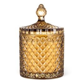 Jasmine Magnolia Scented Candle, Large Wooden Wick Natural Candles Non Toxic for Home Scented, 70+ Hours Clean Burn, Luxury Candle Gift for Women & Men,Gift-Ready for Autumn Hosting, 14.8 oz