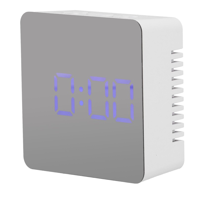 LED Mirror Clock Square Automatic Battery Powered Temperature Smart Clock