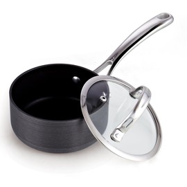 Cooks Standard Hard anodize Sauce Pan, 1 qt, Black