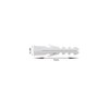 M8 x 35mm Wall Plugs, White Plastic Screw Plugs for