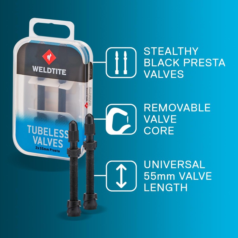 WELDTITE Tubeless Presta Valve Kit - Reliable and Durable -