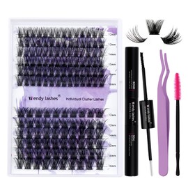 Individual Lashes C Curl Cluster Lashes Kit 12-16mm C3/C9 0.07mm DIY Lash Extensions Kit Individual Eyelash Clusters Kit Soft and Wispy Cluster Eyelash Extensions(C3+C9-C-Cluster Lash Kit)