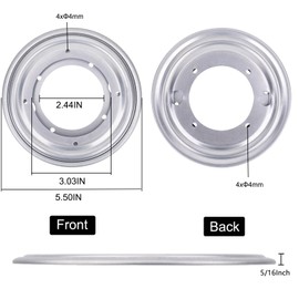 Lswteiz 2Pack 5.5" Lazy Susan Hardware 5/16" Thick Round Rotating Bearing Plate, Silver Swivel Plate Base 300lbs Capacity Lazy Susan Turntable Bearing Base for Rotating Table, Serving Tray, Kitchen