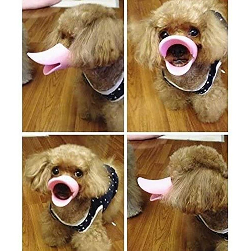 Dog Muzzles Anti Bite Silicone Duck-Bill Duck Mouth Shape Dog